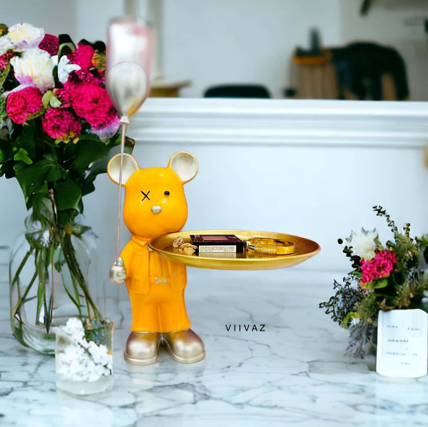 Teddy with Baloon Tray Holder